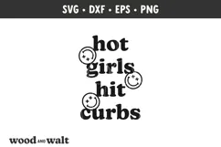 Hot Girls Hit Curbs SVG | Fun Motel Keychain Design Product Image 3
