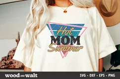 Hot Mom Summer SVG PNG | Retro Summer Design Product Image 1