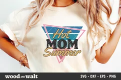 Hot Mom Summer SVG PNG | Retro Summer Design Product Image 3