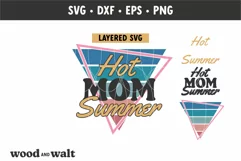 Hot Mom Summer SVG PNG | Retro Summer Design Product Image 2