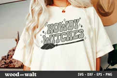 Howdy Witches SVG | Western Halloween SVG Product Image 1