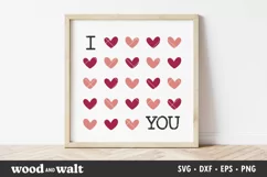 I Heart You SVG |Boho Valentine Svg Product Image 2