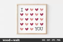 I Heart You SVG |Boho Valentine Svg Product Image 1