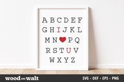 Alphabet I Love You SVG | Valentine's SVG Product Image 1