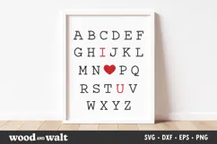 Alphabet I Love You SVG | Valentine's SVG Product Image 1