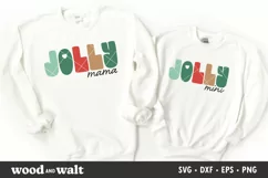 Jolly Mama and Jolly Mini SVG |Christmas Mommy and Me SVG Product Image 1