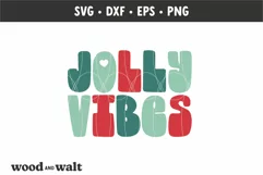 Jolly Vibes SVG | Retro Christmas SVG File Product Image 3