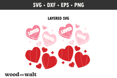 Loved Mama Loved Mini SVG | Matching V-Day Design On Hearts Product Image 2