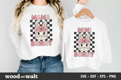 Mommy and Me Easter Shirt SVG | Mama Bunny & Mini Bunny Product Image 1