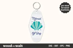 Mermaid Off Duty SVG | Summer Motel Keychain | Beach Design Product Image 1