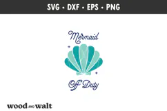 Mermaid Off Duty SVG | Summer Motel Keychain | Beach Design Product Image 2