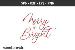 Merry and Bright SVG | Christmas Sign SVG Product Image 2