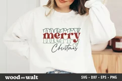 Merry Merry Merry Christmas SVG | Retro Holiday SVG Product Image 1