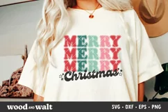 Merry Merry Merry Christmas SVG | Retro Christmas Shirt PNG Product Image 3