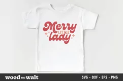 Merry Little Lady SVG | Kids Christmas SVG Product Image 1