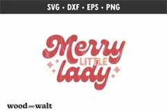 Merry Little Lady SVG | Kids Christmas SVG Product Image 2