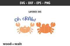 Oh Crab SVG | Funny Kids Summer PNG | Beach Baby Shirt Product Image 3