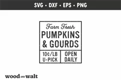 Farm Fresh Pumpkins & Gourds SVG | Fall Sign SVG Product Image 3