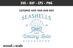 Seashells &amp; Wedding Bells SVG PNG | Bachelorette Beach Shirt Product Image 3