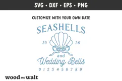 Seashells & Wedding Bells SVG PNG | Bachelorette Beach Shirt Product Image 2