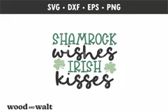Shamrock Wishes Irish Kisses SVG |St. Patrick's SVG Product Image 3