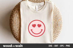 Boho Smiley Heart Eyes SVG | Valentine's Day SVG Product Image 2