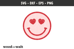 Boho Smiley Heart Eyes SVG | Valentine's Day SVG Product Image 3