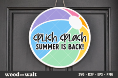 Splish Splash Summer Is Back SVG | Hello Summer Beach Ball Product Image 1