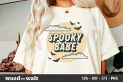 Spooky Babe SVG | Retro Halloween PNG Product Image 1