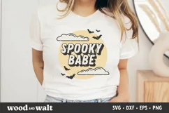 Spooky Babe SVG | Retro Halloween PNG Product Image 2