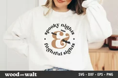 Spooky Nights & Frightful Sights SVG | Halloween Shirt SVG Product Image 3