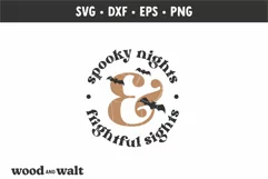 Spooky Nights & Frightful Sights SVG | Halloween Shirt SVG Product Image 2