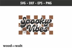 Spooky Vibes Checkered SVG | Retro Halloween Shirt SVG Product Image 2