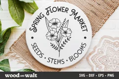 Spring Flower Market SVG | Round Flower Market SVG Product Image 3