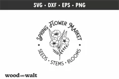 Spring Flower Market SVG | Round Flower Market SVG Product Image 2