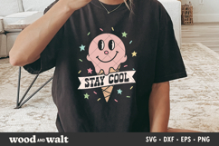 Stay Cool SVG | Cute Ice Cream Mascot PNG | Summer Cone Product Image 3