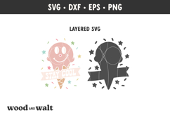 Stay Cool SVG | Cute Ice Cream Mascot PNG | Summer Cone Product Image 2
