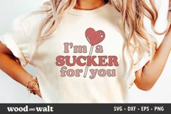 I'm A Sucker For You SVG | Retro Valentine SVG Product Image 1