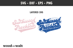 Sunkissed And Freckled SVG | Retro Summer PNG | Beach Shirt Product Image 3