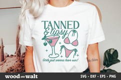 Tanned &amp; Tipsy SVG | Summer PNG | Bachelorette Club Product Image 2