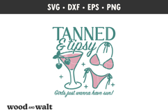 Tanned &amp; Tipsy SVG | Summer PNG | Bachelorette Club Product Image 3