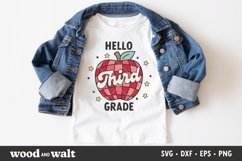 Hello Third Grade Disco Apple SVG | Back To School SVG Product Image 3