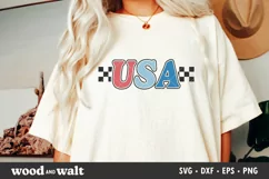 Retro USA Checkered SVG | 4th Of July SVG Product Image 2