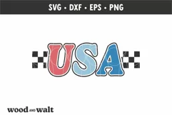 Retro USA Checkered SVG | 4th Of July SVG Product Image 3
