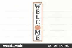 Welcome with Pumpkin SVG | Fall Porch Sign SVG Product Image 3