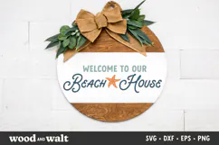 Welcome To Our Beach House SVG | Summer Sign Design PNG Product Image 2