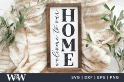 Welcome To Our Home SVG | Vertical Welcome Sign SVG Product Image 1