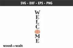 Welcome with Pumpkin SVG | Fall Porch Sign SVG Product Image 2
