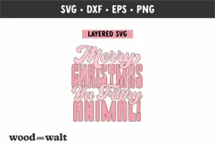 Merry Christmas Ya Filthy Animal SVG | Pink Christmas SVG Product Image 2