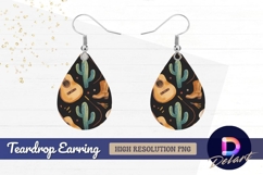 Western elements seamless pattern on Teardrop Earring PNG Product Image 1